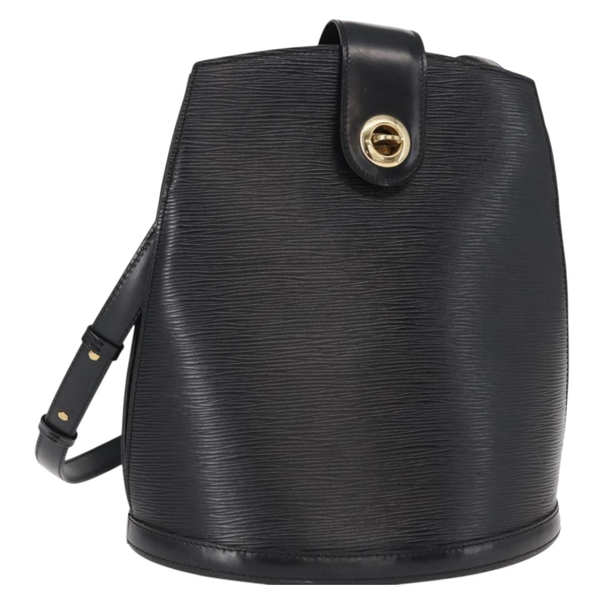 Louis Vuitton Cluny Shoulder Bag Epi Leather, BLACK, LEATHER, Shoulder bag
