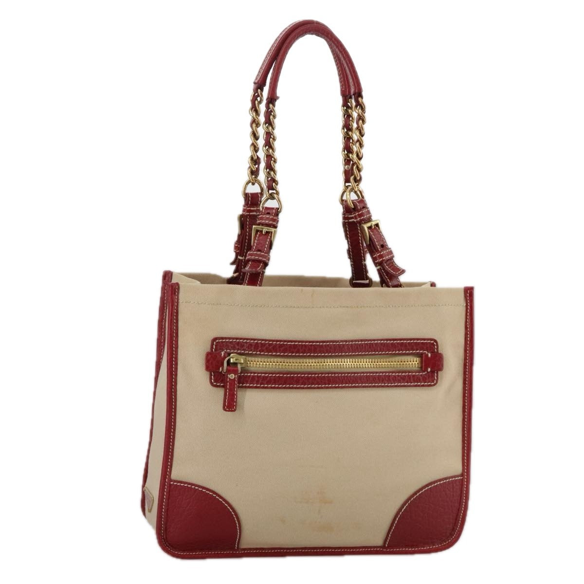 Prada Vintage Tote Canvas, BEIGE, CANVAS, Tote bag