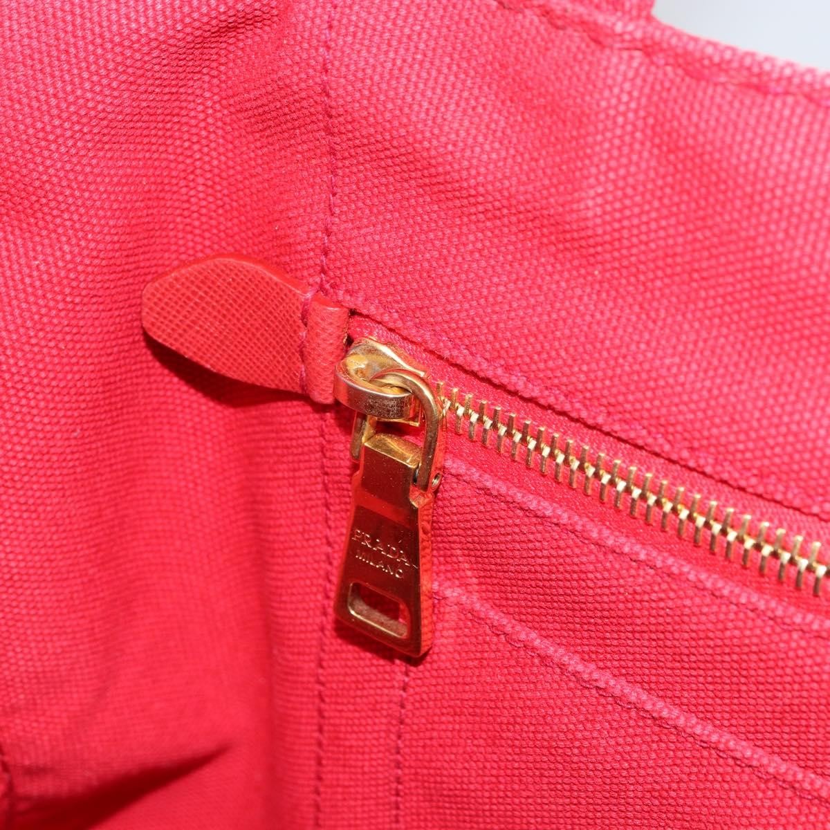 Prada Canapa Tote Canvas, RED, CANVAS, Tote bag