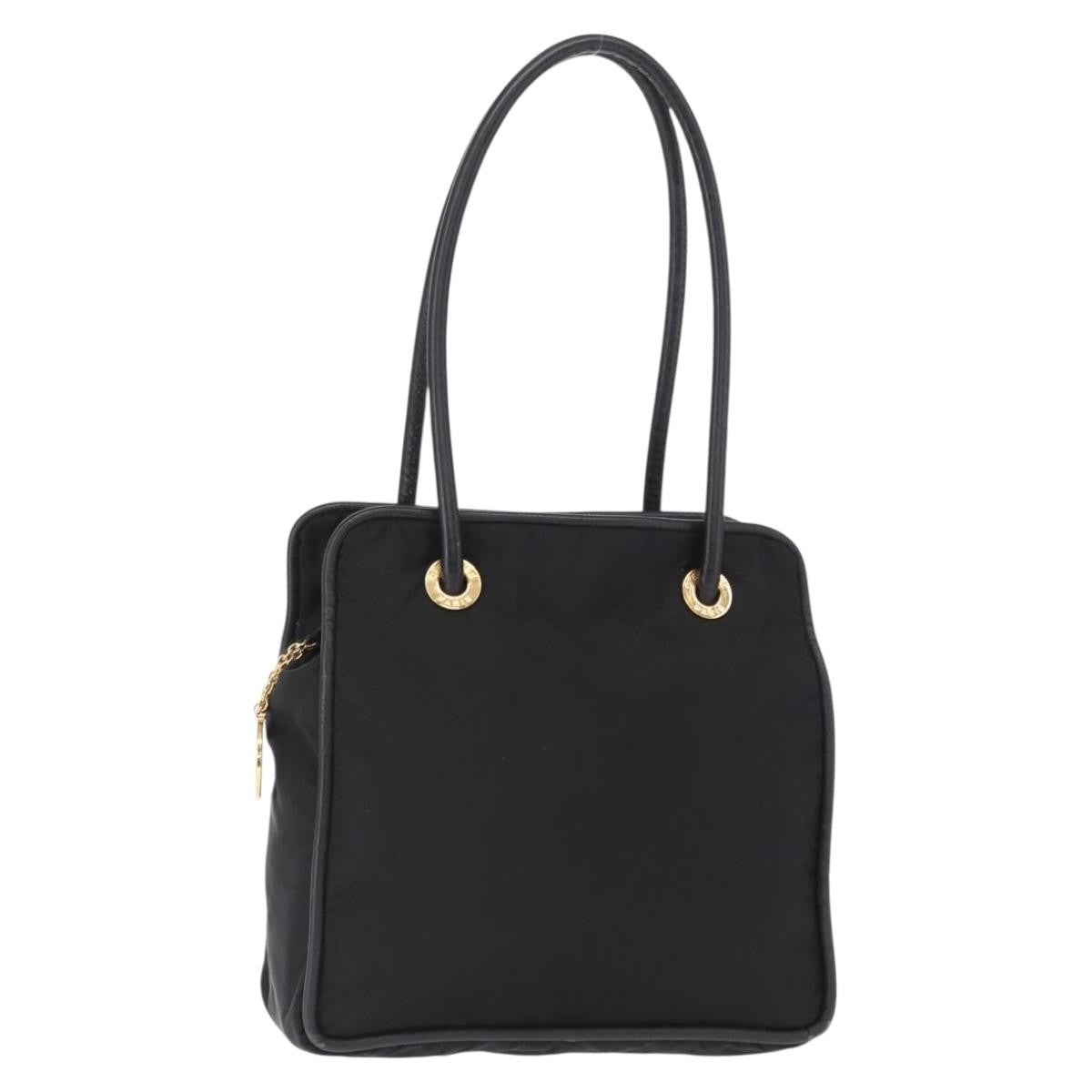 Celine Vintage Shoulder Bag Nylon, BLACK, NYLON, Shoulder bag