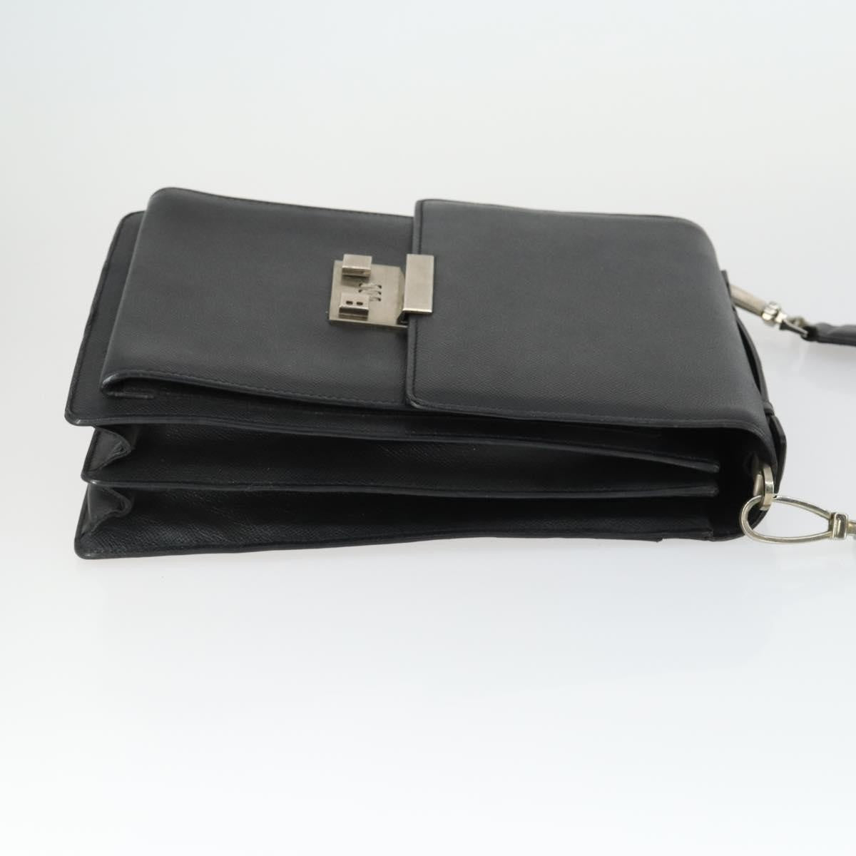 Bally Vintage Shoulder Bag Leather, Black, Leather, Shoulder Bag