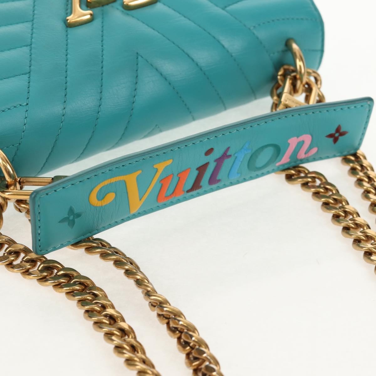 Louis Vuitton New Wave Chain Bag Quilted Leather, Blue, Leather, Shoulder Bag