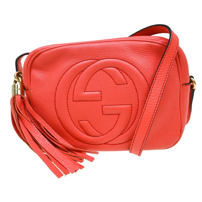 Gucci Soho Disco Crossbody Bag Leather, Pink, Leather, Shoulder Bag