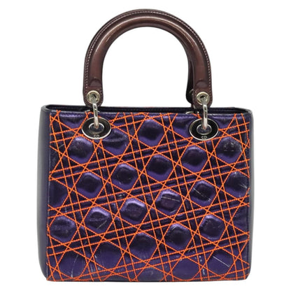 Christian Dior Lady Dior Bag Anselm Reyle Cannage Quilt Leather, Purple, Leather, Handbag