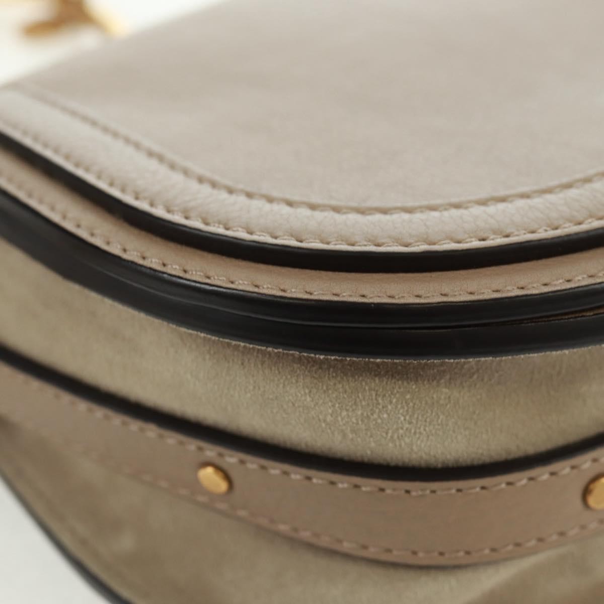 Chloe Nile Crossbody Bag Leather, BEIGE, LEATHER, Shoulder bag
