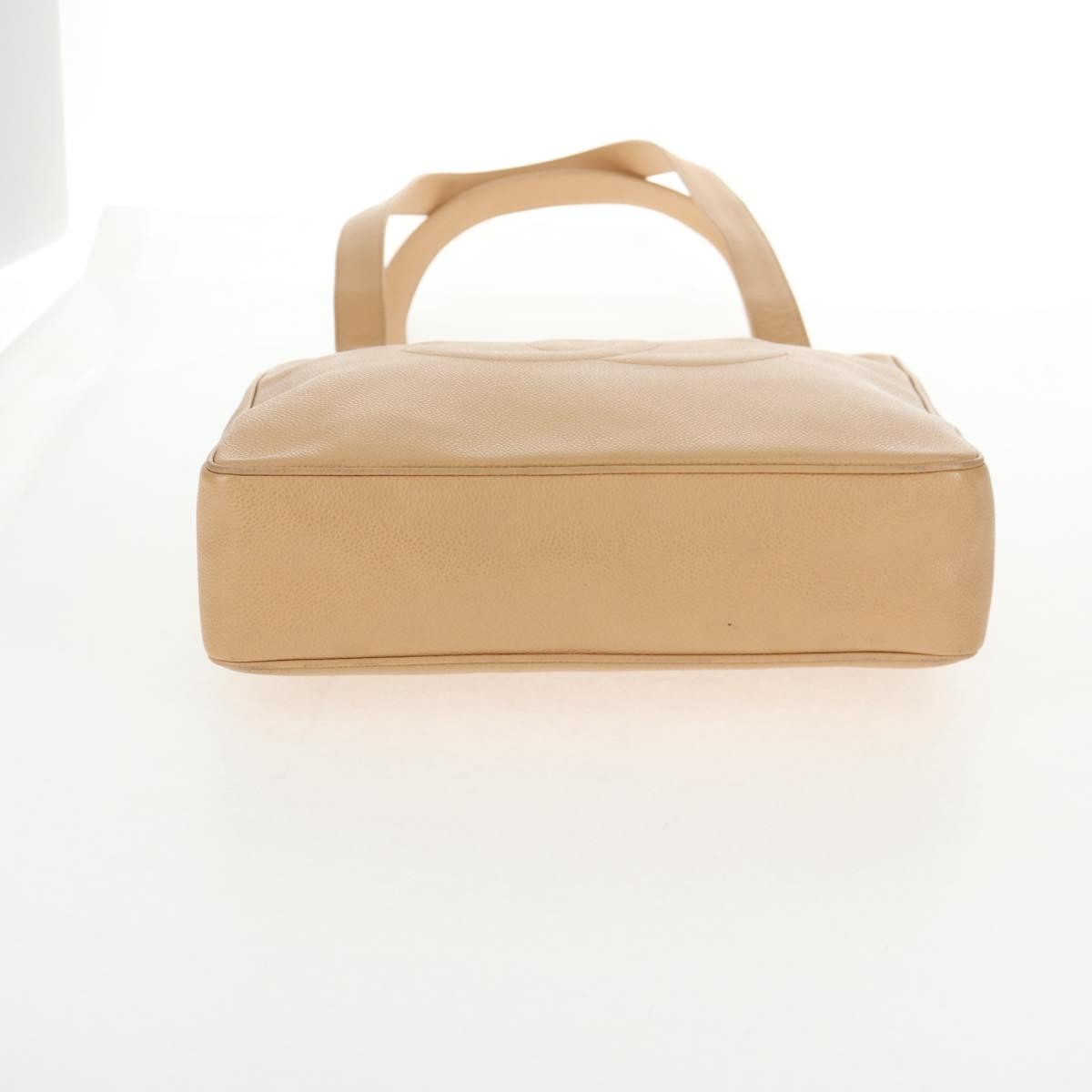 Chanel Coco Mark Leather, BEIGE, LEATHER, Handbag