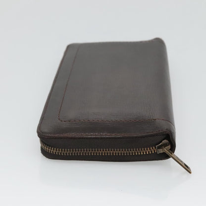 Louis Vuitton Utah Zippy Organizer Leather, BROWN, LEATHER, Wallets