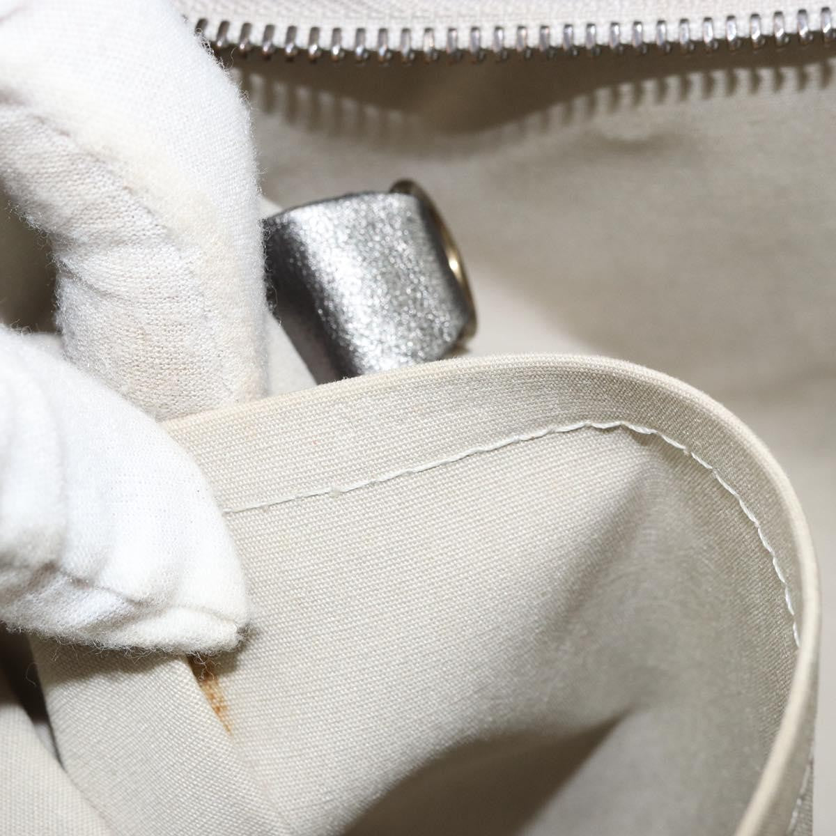 Louis Vuitton Angele Handbag Mini Lin, GRAY, CANVAS, Handbag