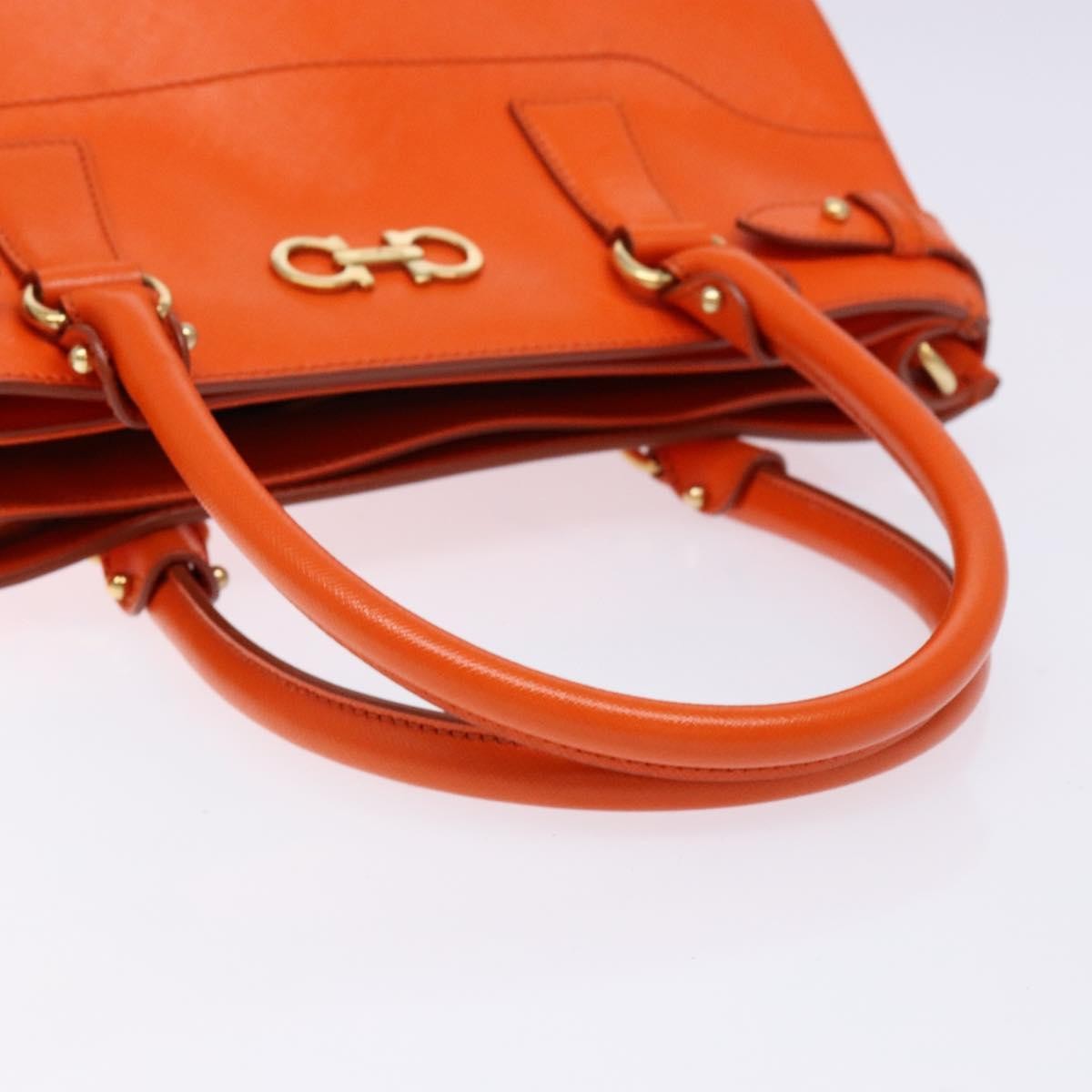 Salvatore Ferragamo Batik Tote Leather, ORANGE, LEATHER, Tote bag