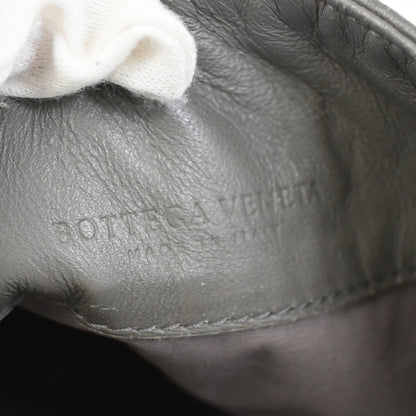 Bottega Veneta Flat Messenger Bag Intrecciato Nappa, GRAY, LEATHER, Shoulder bag