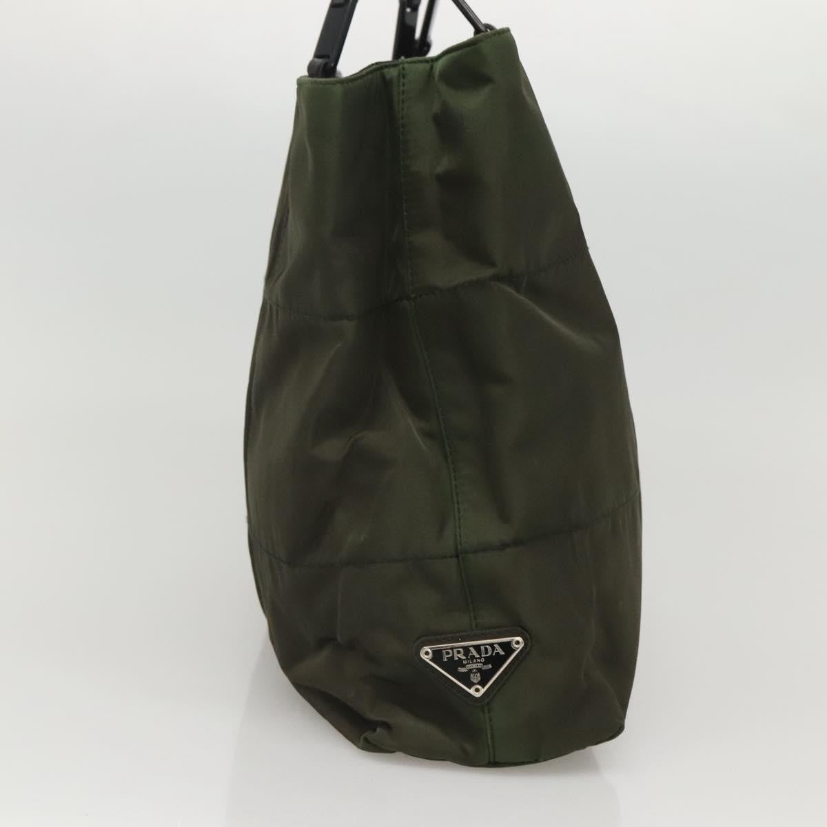 Prada Vintage Shoulder Bag Tessuto, Khaki, Nylon, Shoulder Bag
