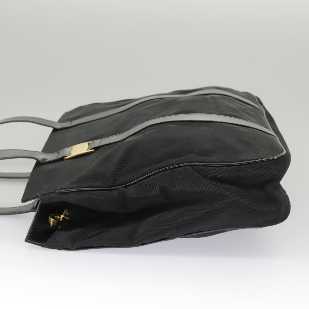 Salvatore Ferragamo Vala tote Canvas, BLACK, CANVAS, Tote bag