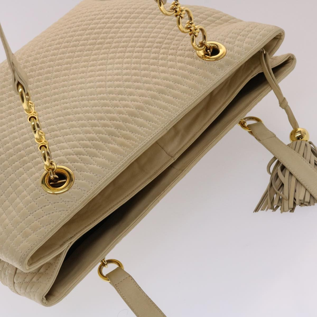 Bally Vintage Shoulder Bag Leather, BEIGE, LEATHER, Shoulder bag