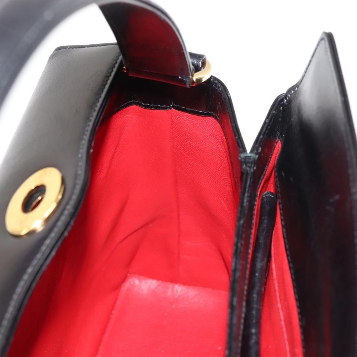 Gucci Vintage Convertible Box Crossbody Bag Leather, BLACK, LEATHER, Handbag