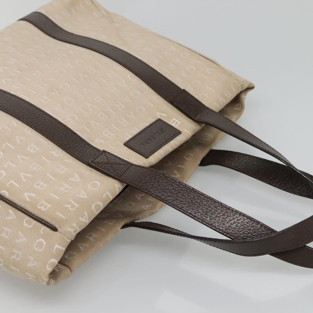 Bvlgari B.Zero1 Logomania Bag Canvas with Leather, BEIGE, CANVAS, Tote bag