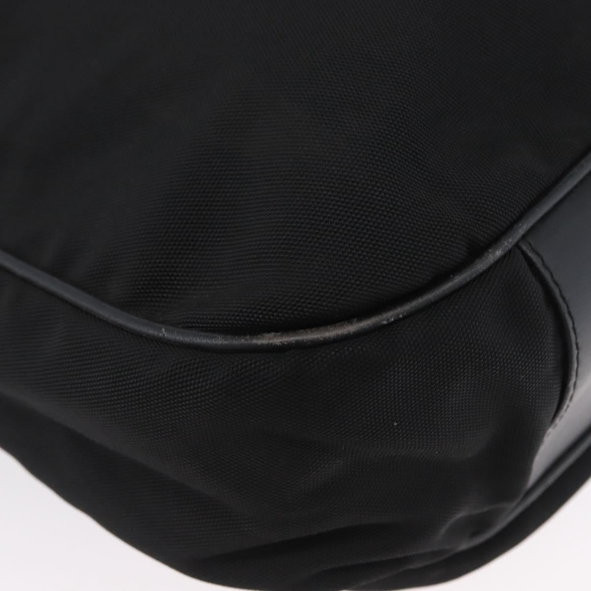 Gucci Vintage Bamboo Handle Bag Nylon, Black, Nylon, Handbag