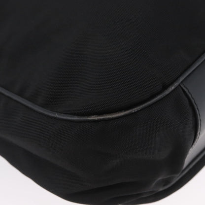 Gucci Vintage Bamboo Handle Bag Nylon, Black, Nylon, Handbag
