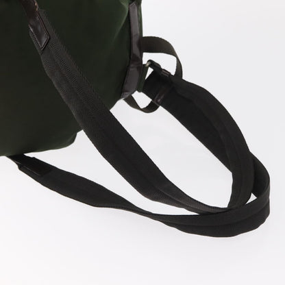 Prada Double Front Pocket Backpack Tessuto, Khaki, Nylon, Backpack