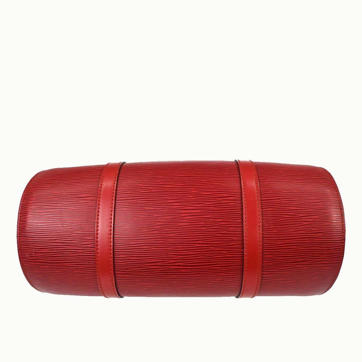 Louis Vuitton Soufflot Handbag Epi Leather, Red, Leather, Handbag