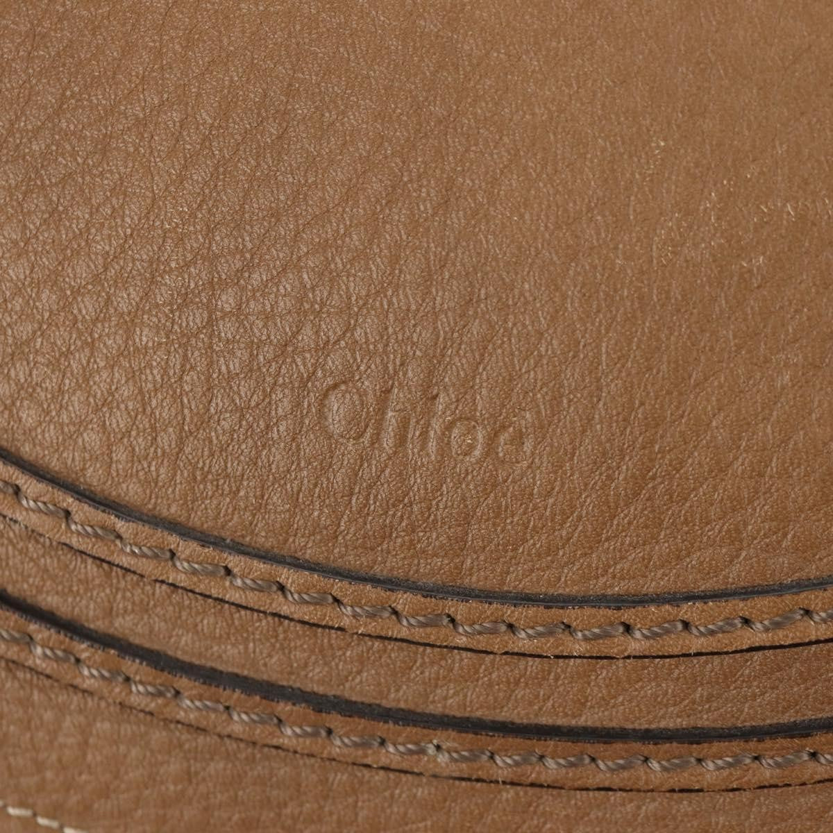 Chloe Marcie Saddle Bag Leather, BEIGE, LEATHER, Shoulder bag