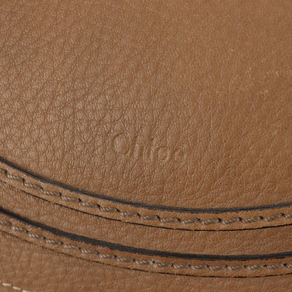 Chloe Marcie Saddle Bag Leather, BEIGE, LEATHER, Shoulder bag