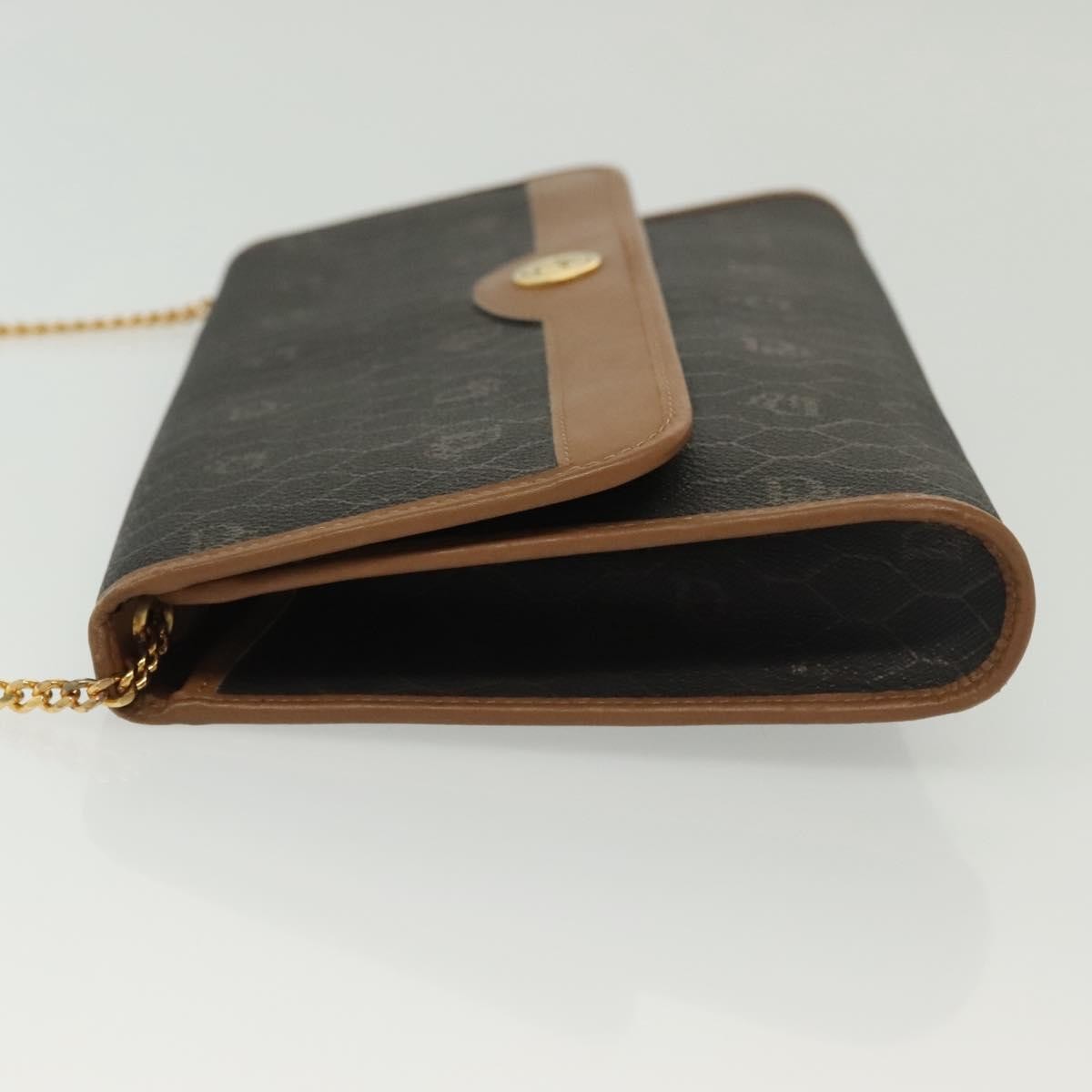 Christian Dior Vintage Honeycomb chain Canvas, BLACK, CANVAS, Handbag