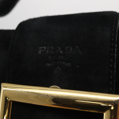 Prada Vintage Handbag Suede, BLACK, SUEDE, Handbag