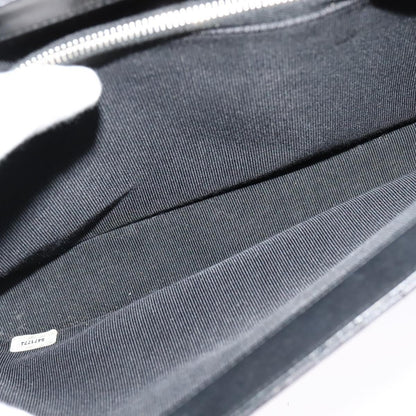 Chanel Vintage Chocolate Bar Metal Ring Tote Quilted Lambskin, BLACK, LEATHER, Tote bag