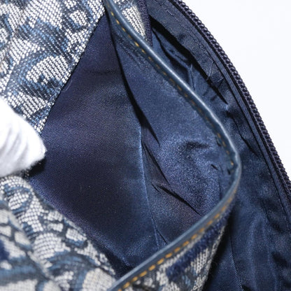 Christian Dior Saddle Zip Pouch Diorissimo Canvas, NAVY, CANVAS, Clutche & pouche