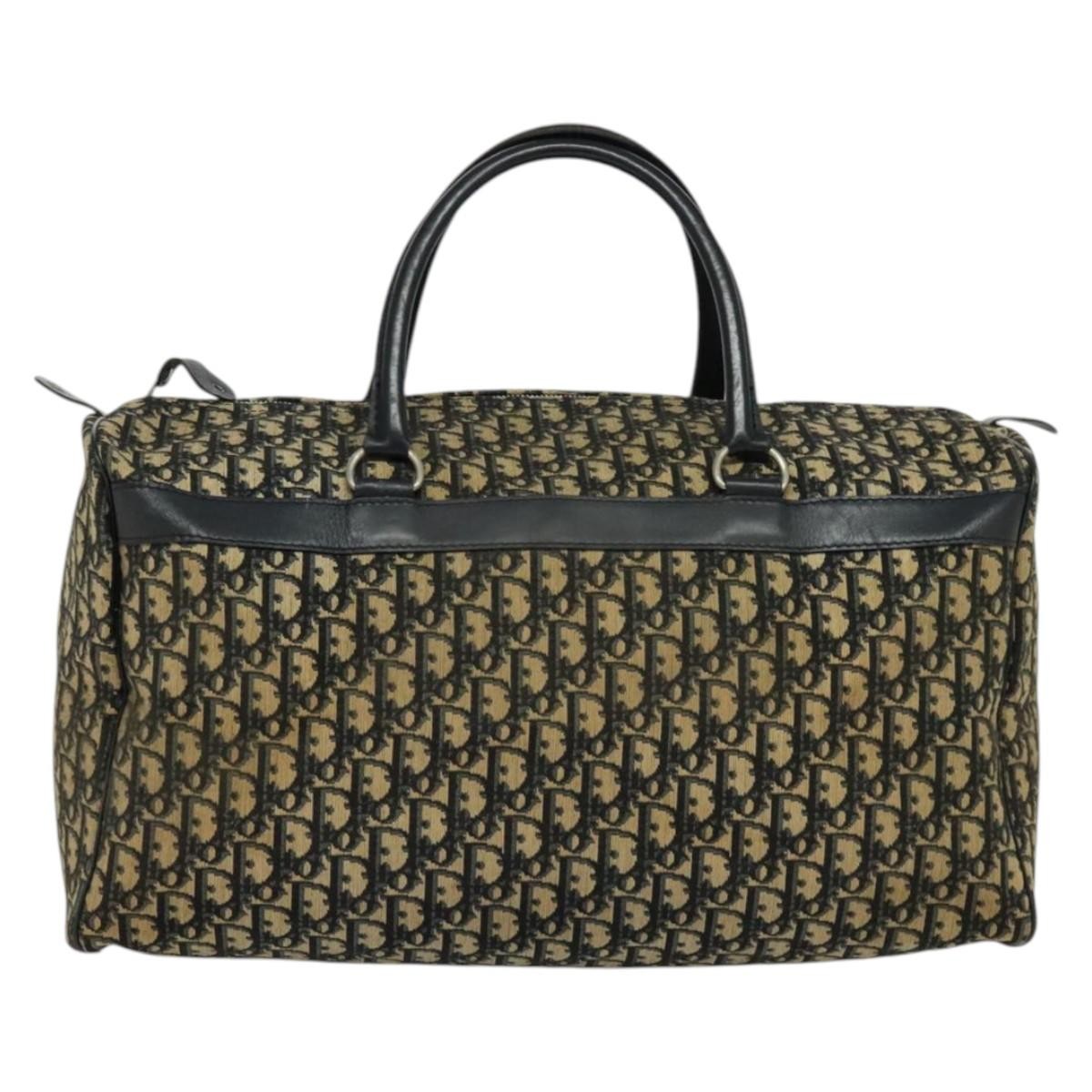 Christian Dior Vintage Trotter Boston Bag Diorissimo Canvas, NAVY, CANVAS, Travel bag