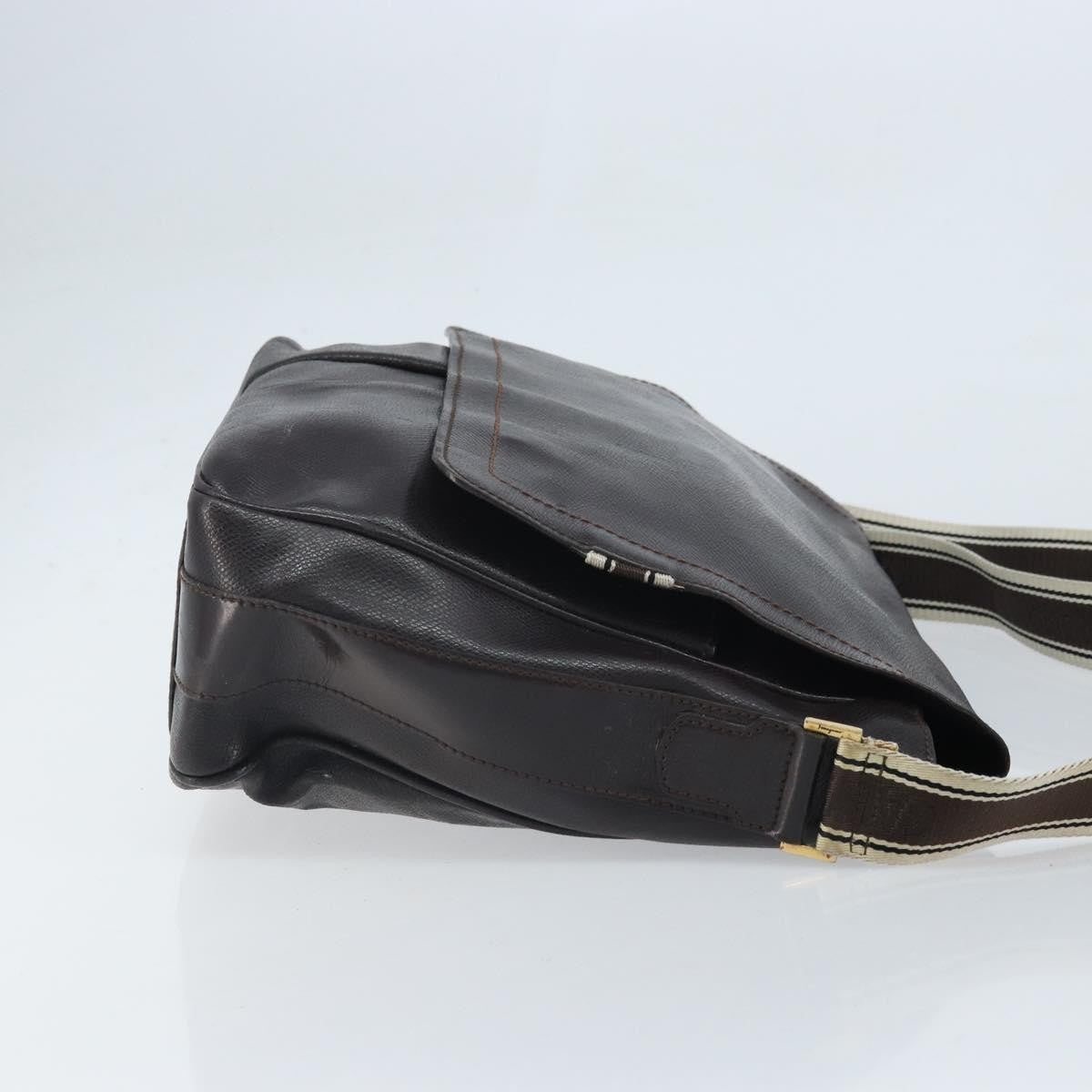 Salvatore Ferragamo Vintage Shoulder Bag Leather, BROWN, LEATHER, Shoulder bag