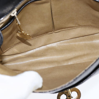 Celine Vintage Triomphe Shoulder Bag Leather, BROWN, LEATHER, Shoulder bag