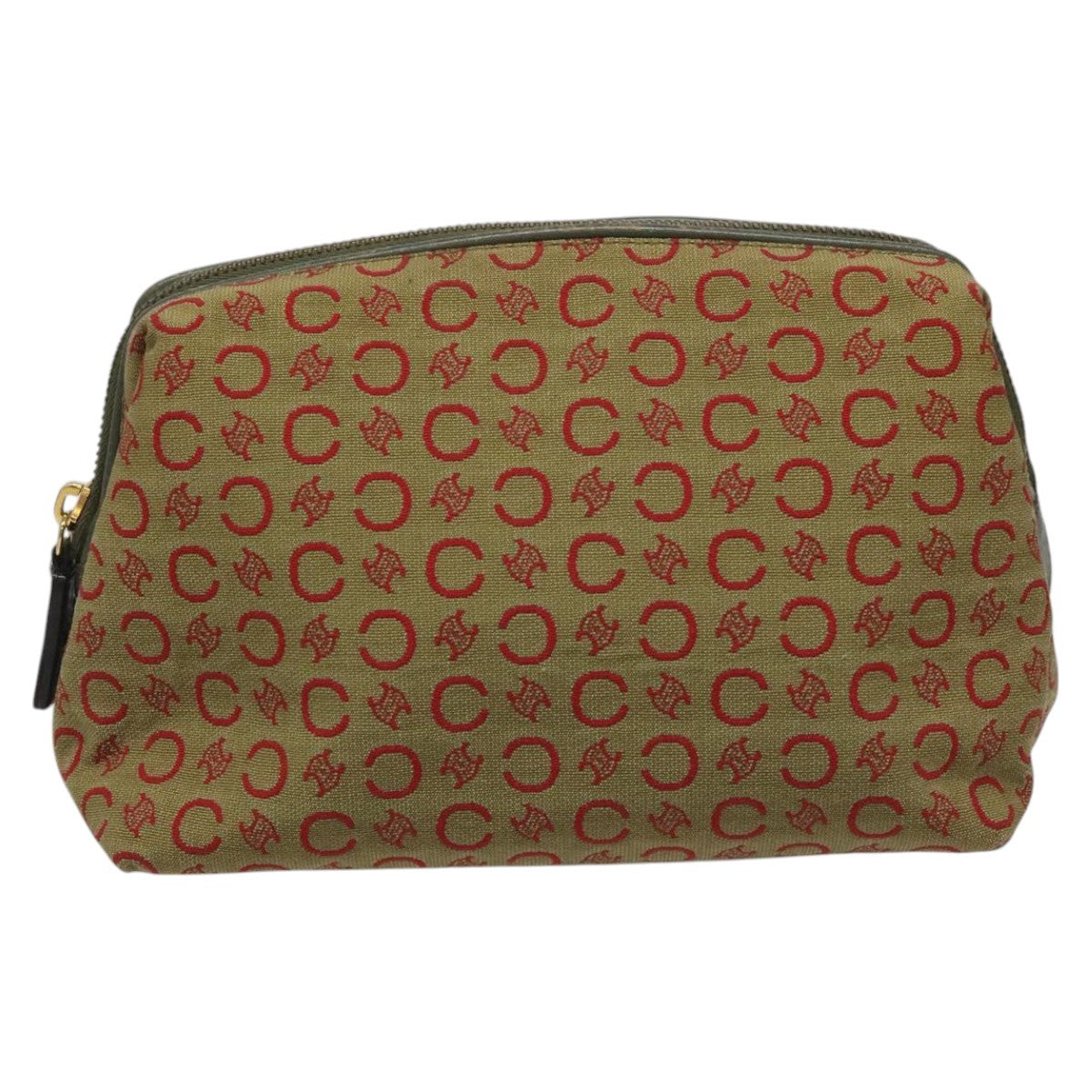 Celine C Macadam Pouch Canvas, BEIGE, CANVAS, Clutche & pouche