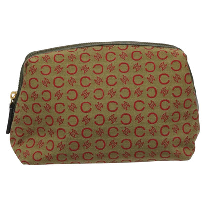 Celine C Macadam Pouch Canvas, BEIGE, CANVAS, Clutche & pouche