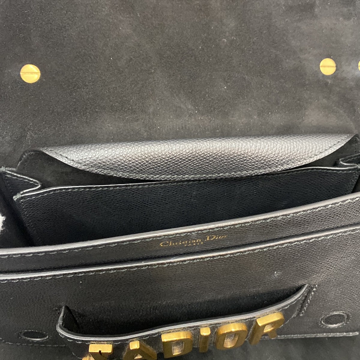 Christian Dior J'Adior Flap Bag Leather, GRAY, LEATHER, Shoulder bag