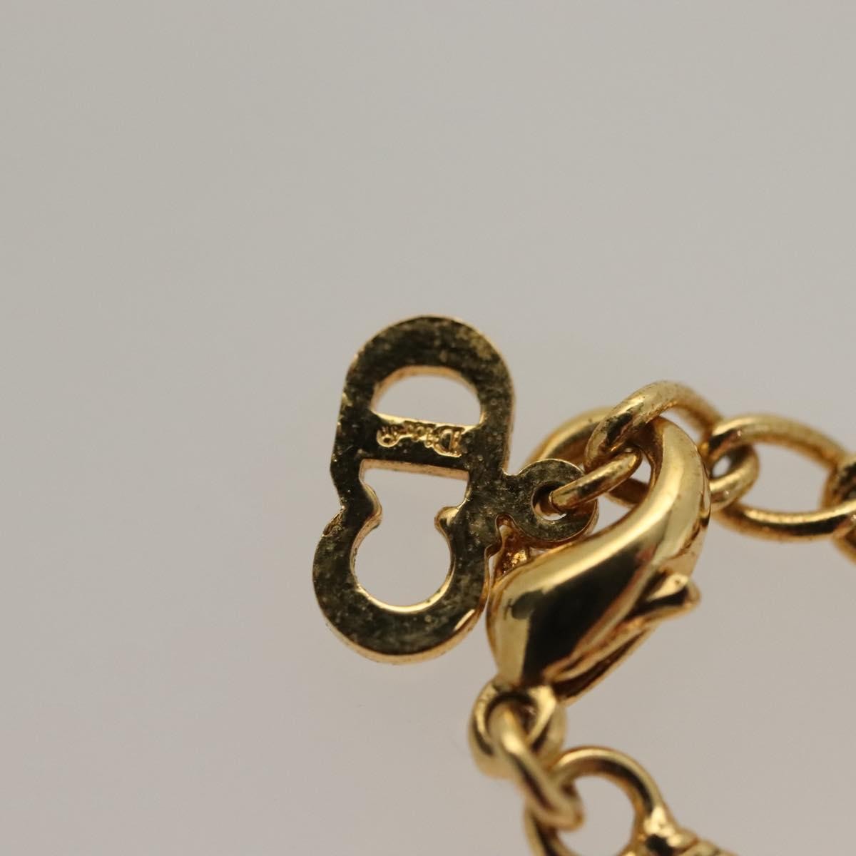 Christian Dior D logo Pendant Necklace Metal, GOLD, METAL, Necklace