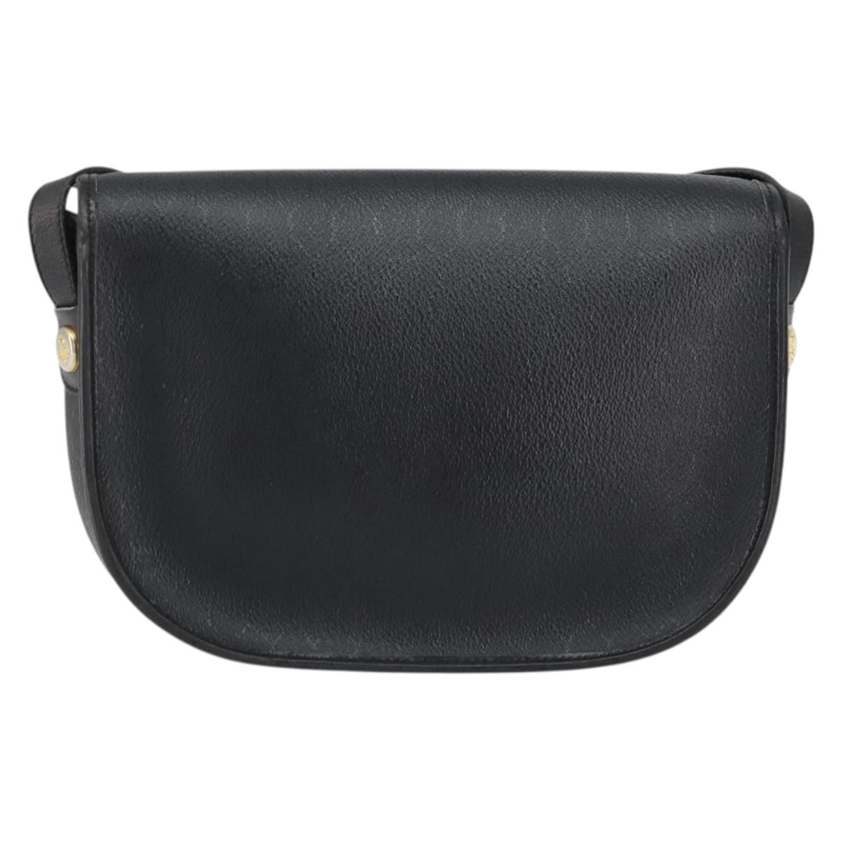 Christian Dior Vintage Honeycomb Flap Crossbody Bag Canvas and Leather, BLACK, CANVAS, Shoulder bag