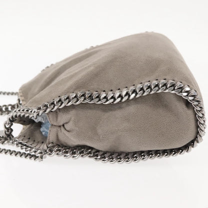 Stella McCartney Falabella Fold Over Crossbody Bag Faux Leather, GRAY, POLYESTER, Crossbody bag