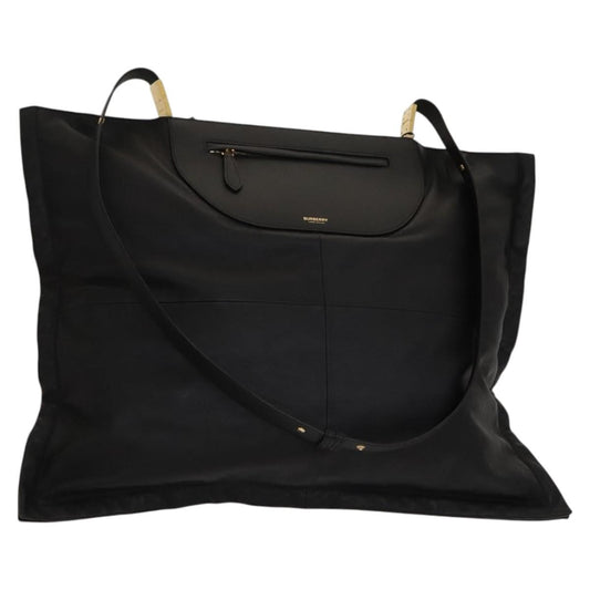 Burberry Vintage Shoulder Bag Leather, BLACK, LEATHER, Shoulder bag