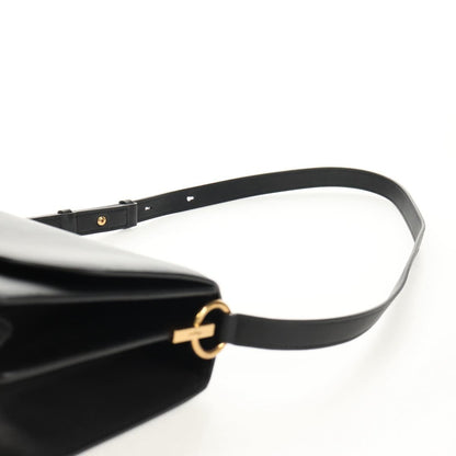 Salvatore Ferragamo Joanne Shoulder Bag Leather, BLACK, LEATHER, Shoulder bag