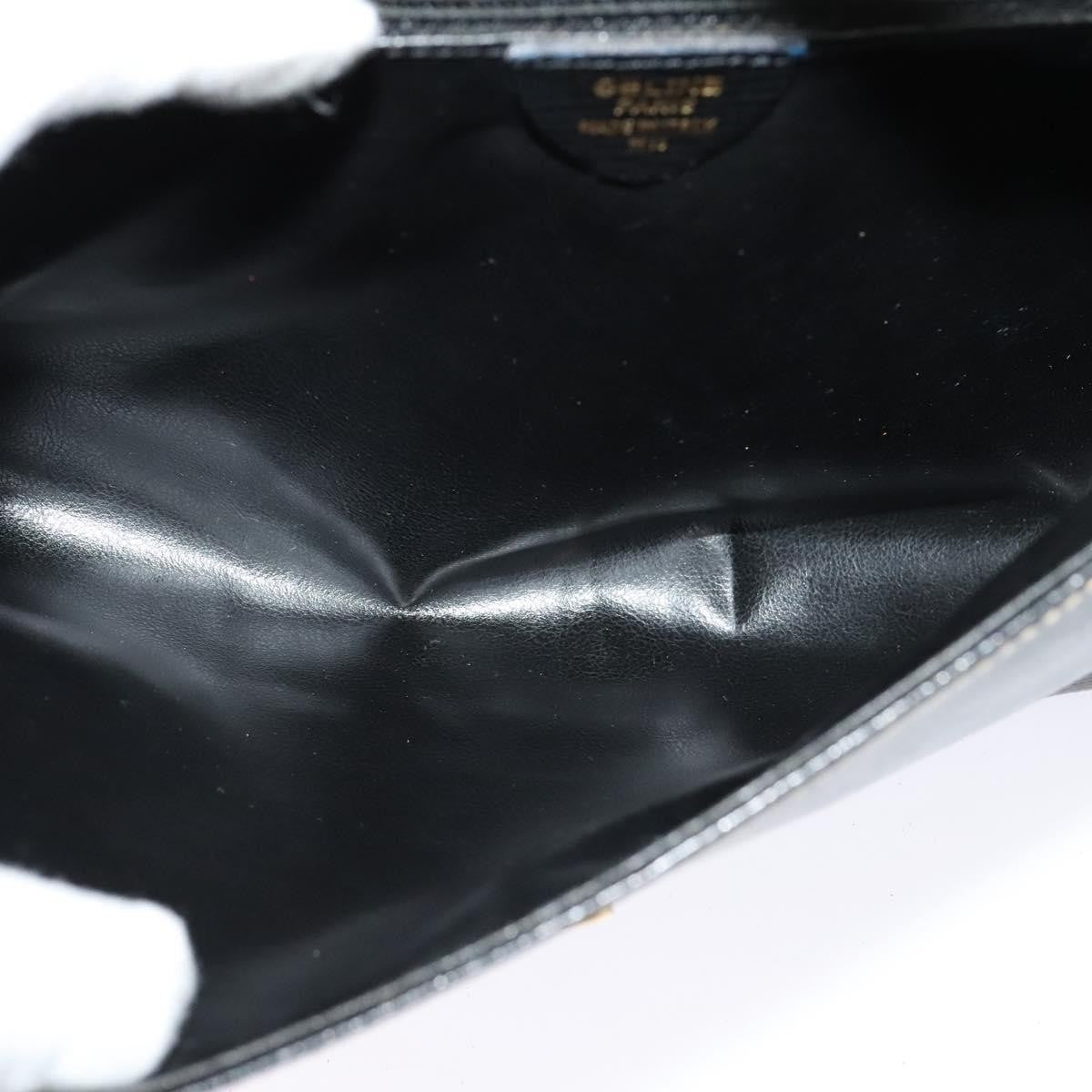 Celine Circle Logo Shoulder Bag Leather, Black, Leather, Shoulder Bag