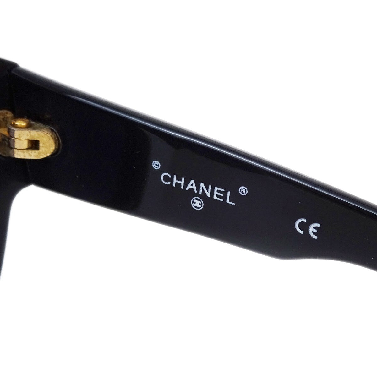 Chanel CHANEL Logo Sunglasses Eye Wear Plastic, Black, Plastic, Sunglasses
