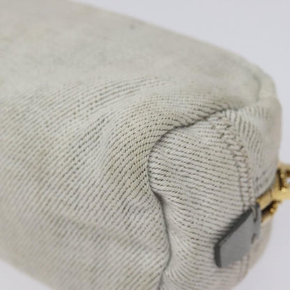 Prada Vintage Pouch Tessuto, GRAY, CANVAS, Clutche & pouche