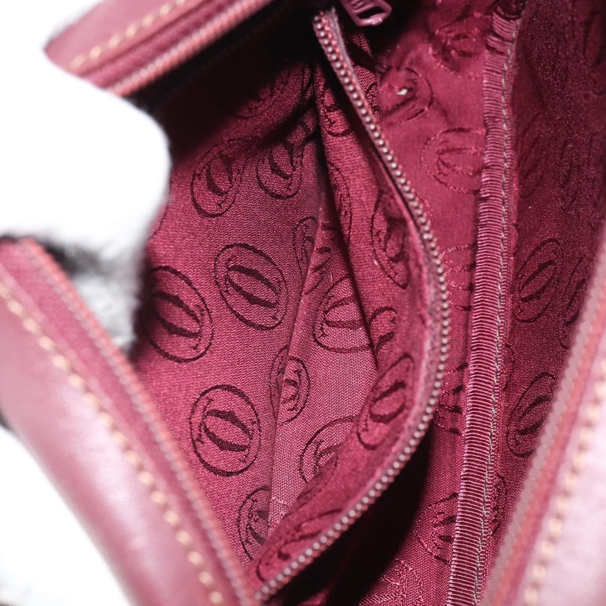 cartier Must de Cartier Shoulder Bag Leather, BURGUNDY, LEATHER, Shoulder bag