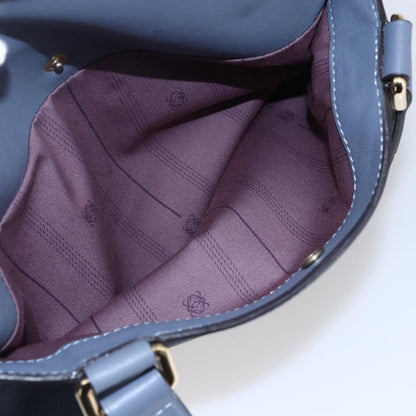 Loewe Anagram handbag Leather, BLUE, LEATHER, Handbag