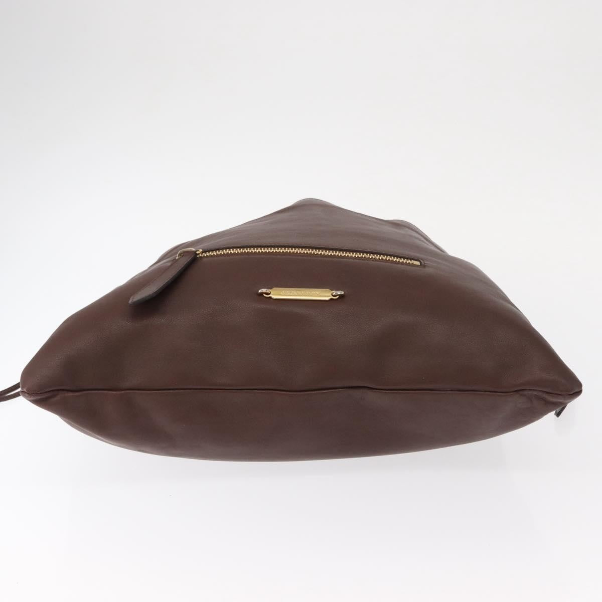 Burberry Big Crush Tote Leather and House Check Canvas, BROWN, LEATHER, Handbag