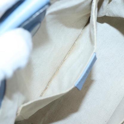 Gucci GG Ribbon Tote Leather, BLUE, LEATHER, Shoulder bag