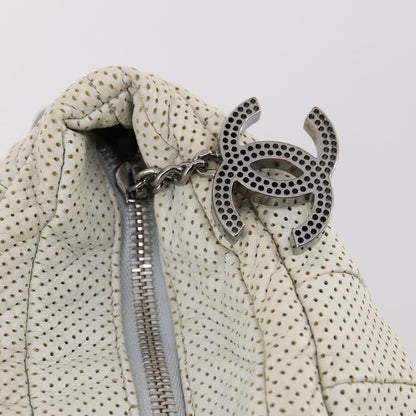 Chanel Vintage Chain Shoulder Bag Leather, ECRU, LEATHER, Shoulder bag