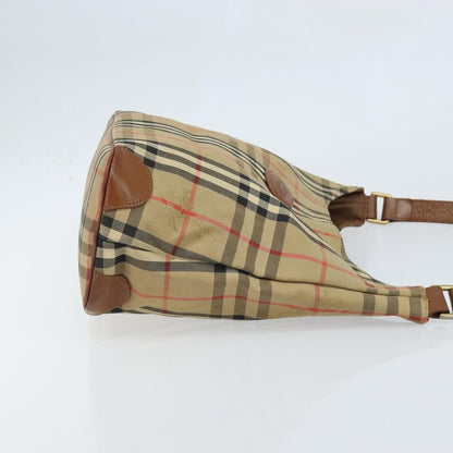 Burberry Nova check Shoulder bag Canvas and Leather, BEIGE, CANVAS, Shoulder bag