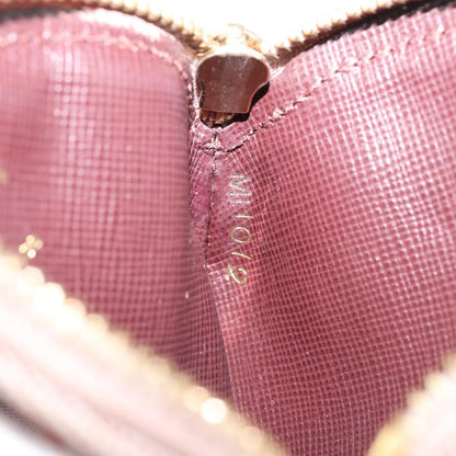 Louis Vuitton Round Coin Purse Mini Lin, RED, CANVAS, Wallets